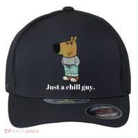 Chill Guy Dog Funny Chill Guy Meme Flexfit Unipanel Trucker Cap thumb 0
