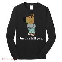 Chill Guy Dog Funny Chill Guy Meme Long Sleeve Shirt thumb 0
