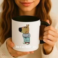 Chill Guy Dog Funny Chill Guy Meme Coffee Mug thumb 3