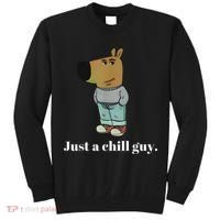 Chill Guy Dog Funny Chill Guy Meme Tall Sweatshirt thumb 0