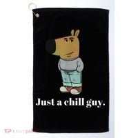 Chill Guy Dog Funny Chill Guy Meme Golf Towel thumb 0