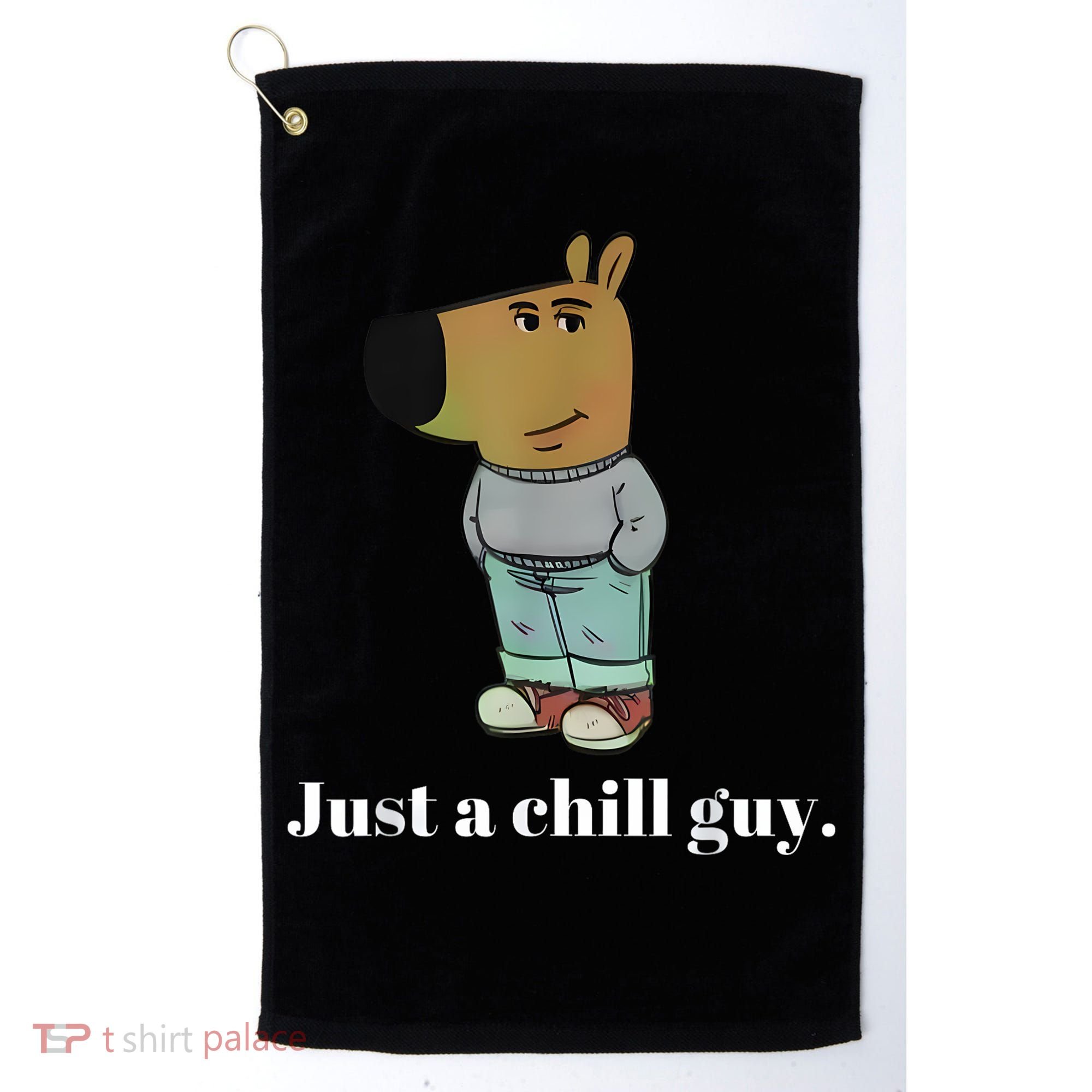 Chill Guy Dog Funny Chill Guy Meme Golf Towel