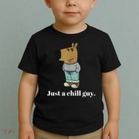 Chill Guy Dog Funny Chill Guy Meme Toddler T-Shirt thumb 2