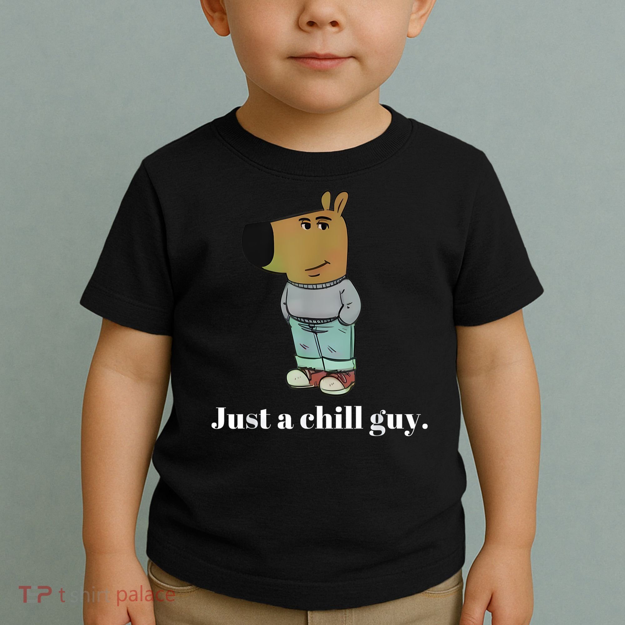 Chill Guy Dog Funny Chill Guy Meme Toddler T-Shirt