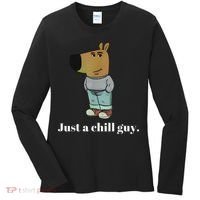 Chill Guy Dog Funny Chill Guy Meme Women's Long Sleeve Shirt thumb 0