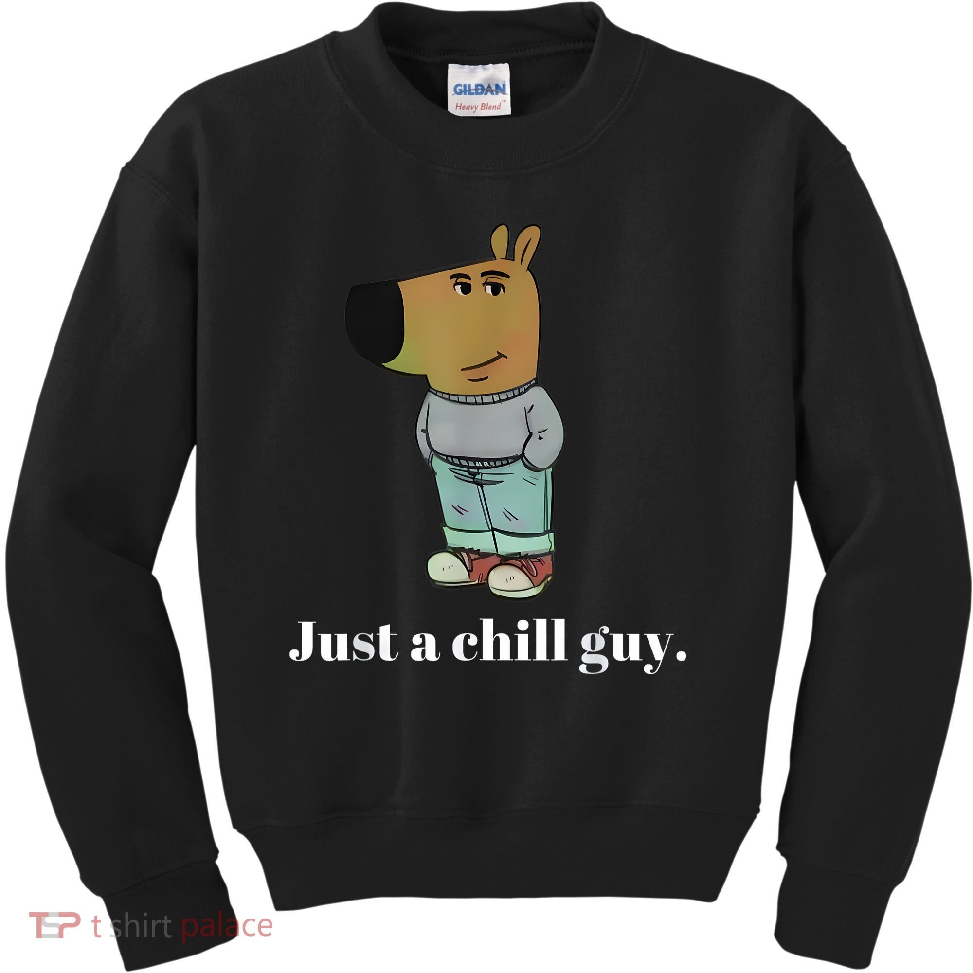 Chill Guy Dog Funny Chill Guy Meme Kids Sweatshirt