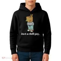 Chill Guy Dog Funny Chill Guy Meme Kids Hoodie thumb 4