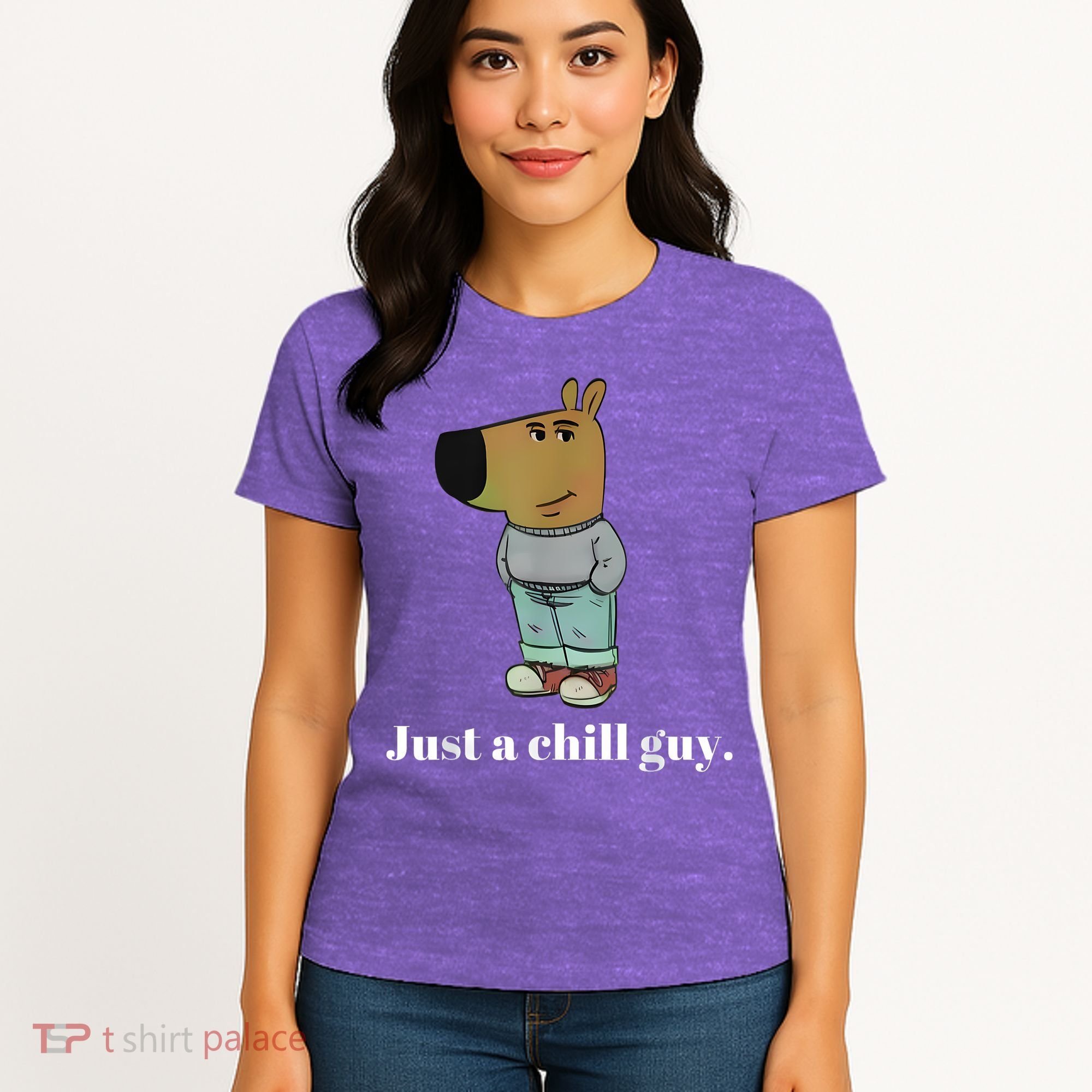 Chill Guy Dog Funny Chill Guy Meme Women's T-Shirt