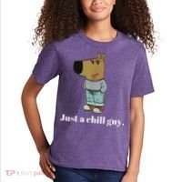 Chill Guy Dog Funny Chill Guy Meme Kids T-Shirt thumb 2