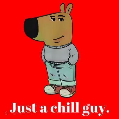 Chill Guy Dog Funny Chill Guy Meme Santa Hat