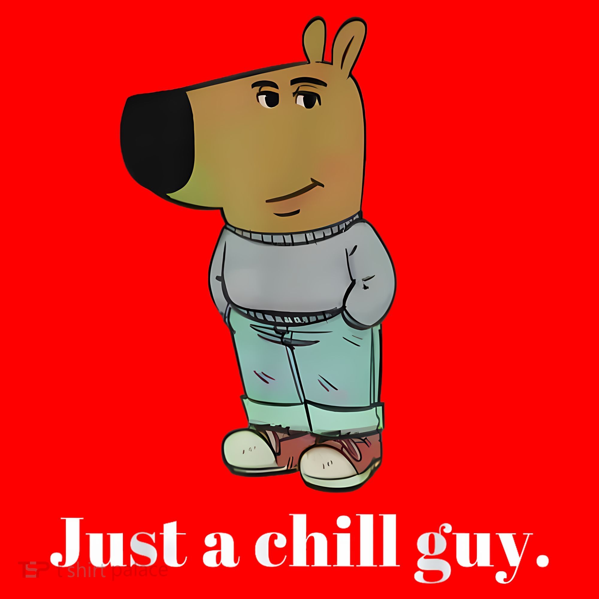 Chill Guy Dog Funny Chill Guy Meme Santa Hat