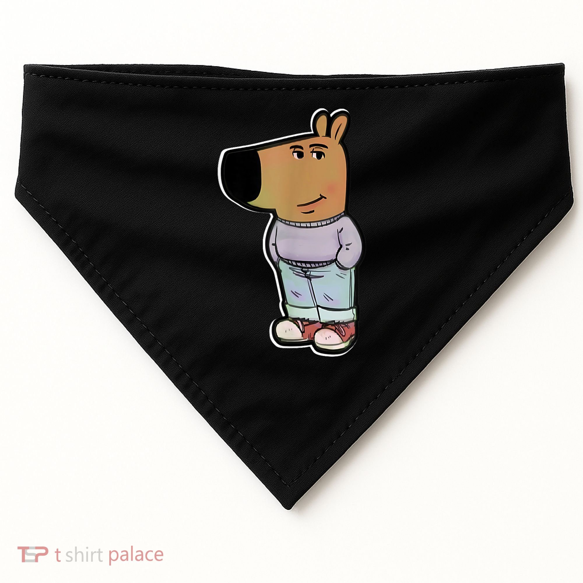 Chill Guy Dog Funny Chill Guy Meme USA-Made Doggie Bandana