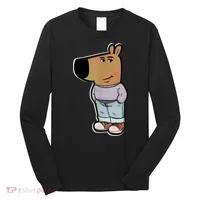 Chill Guy Dog Funny Chill Guy Meme Long Sleeve Shirt thumb 0