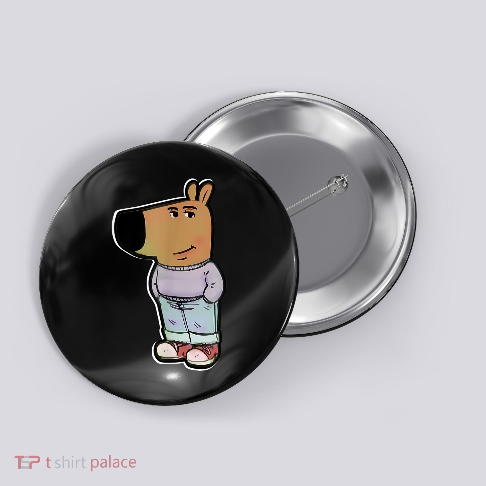 Chill Guy Dog Funny Chill Guy Meme Button