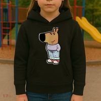 Chill Guy Dog Funny Chill Guy Meme Kids Hoodie thumb 3