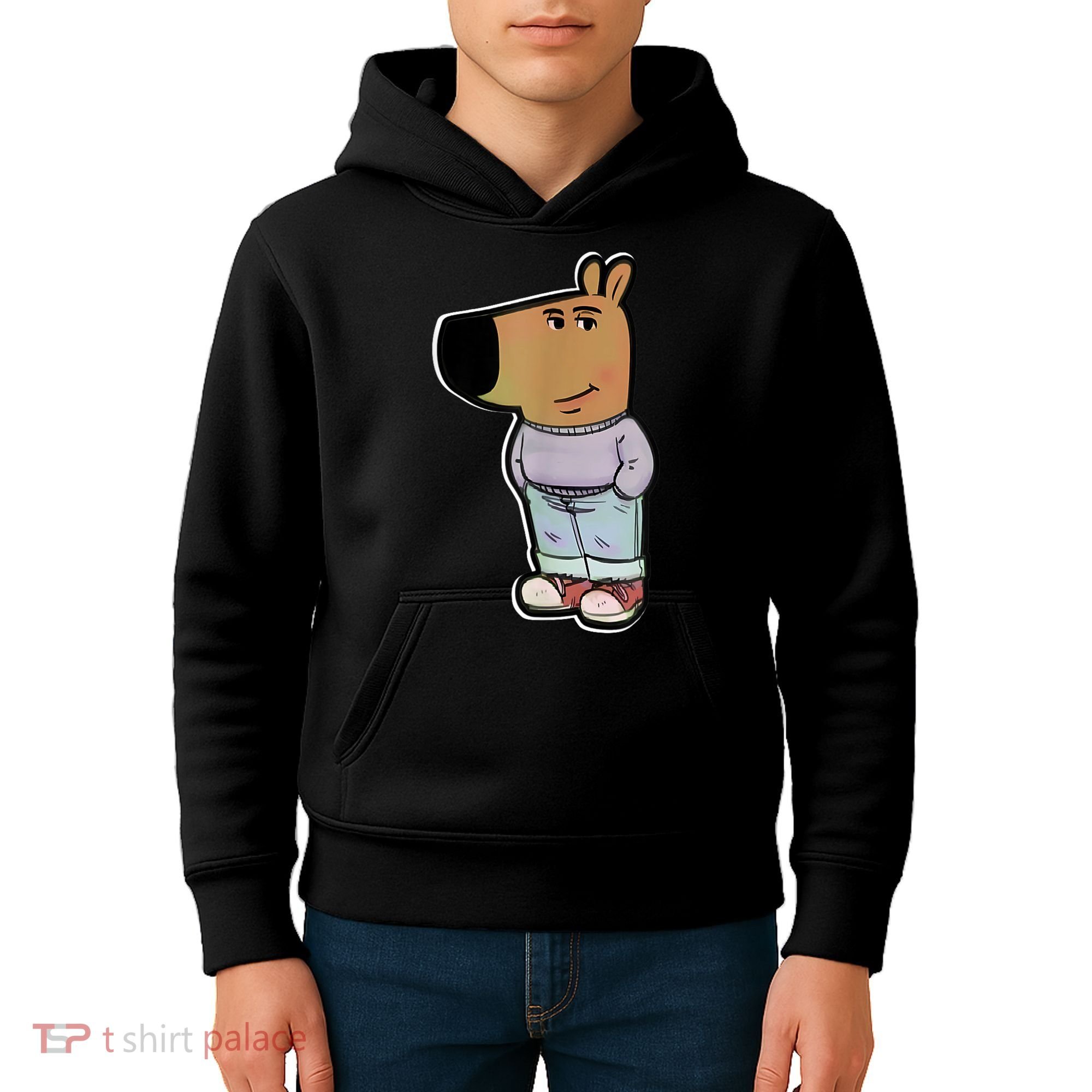 Chill Guy Dog Funny Chill Guy Meme Kids Hoodie