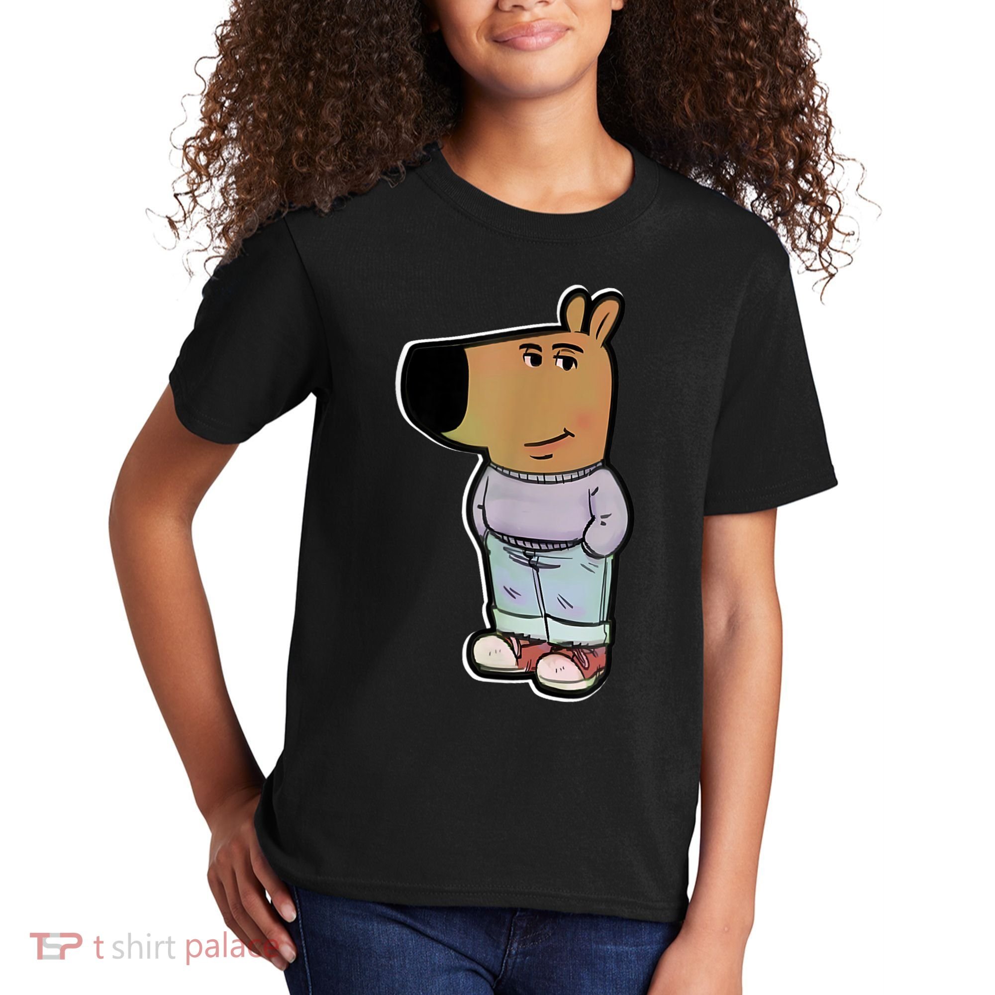 Chill Guy Dog Funny Chill Guy Meme Kids T-Shirt