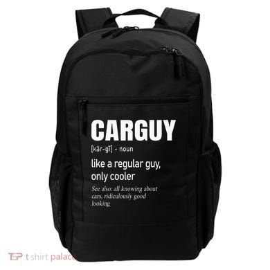 Car Guy Definition Mechanic & Auto Racing Backpack