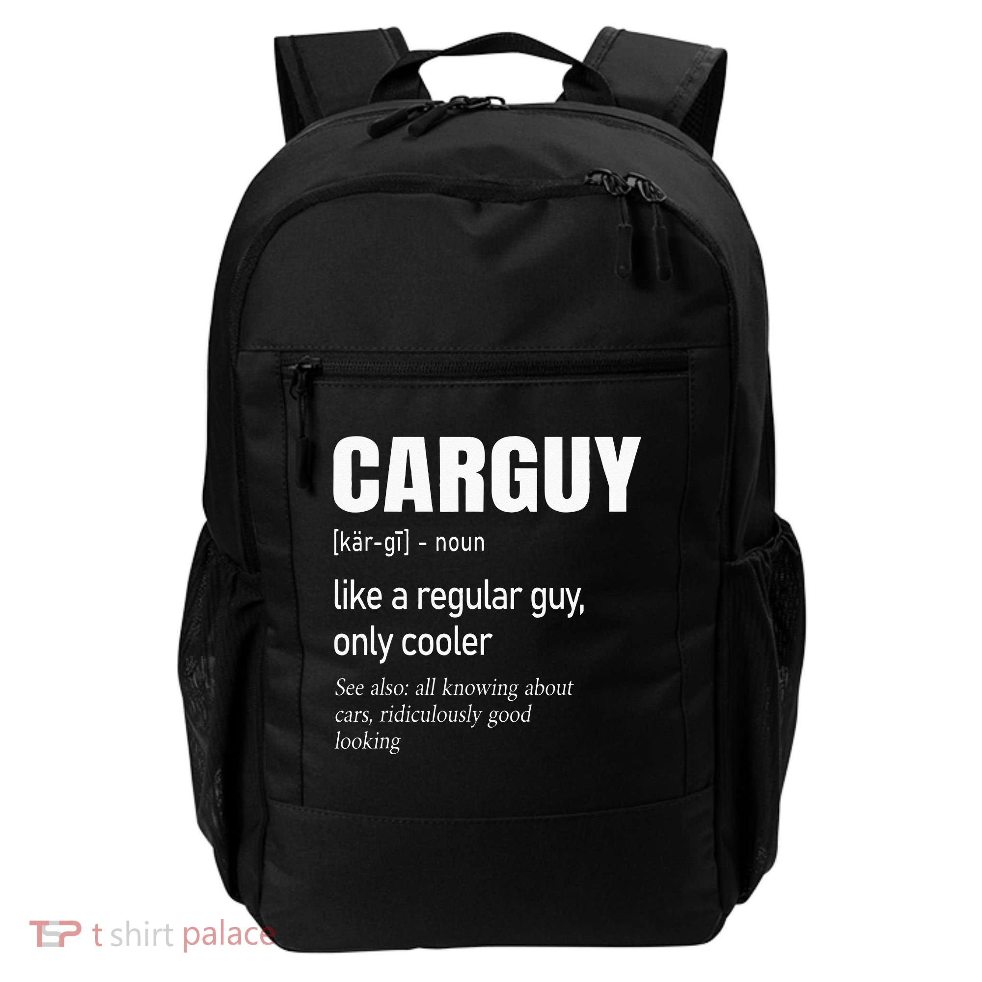 Car Guy Definition Mechanic & Auto Racing Backpack
