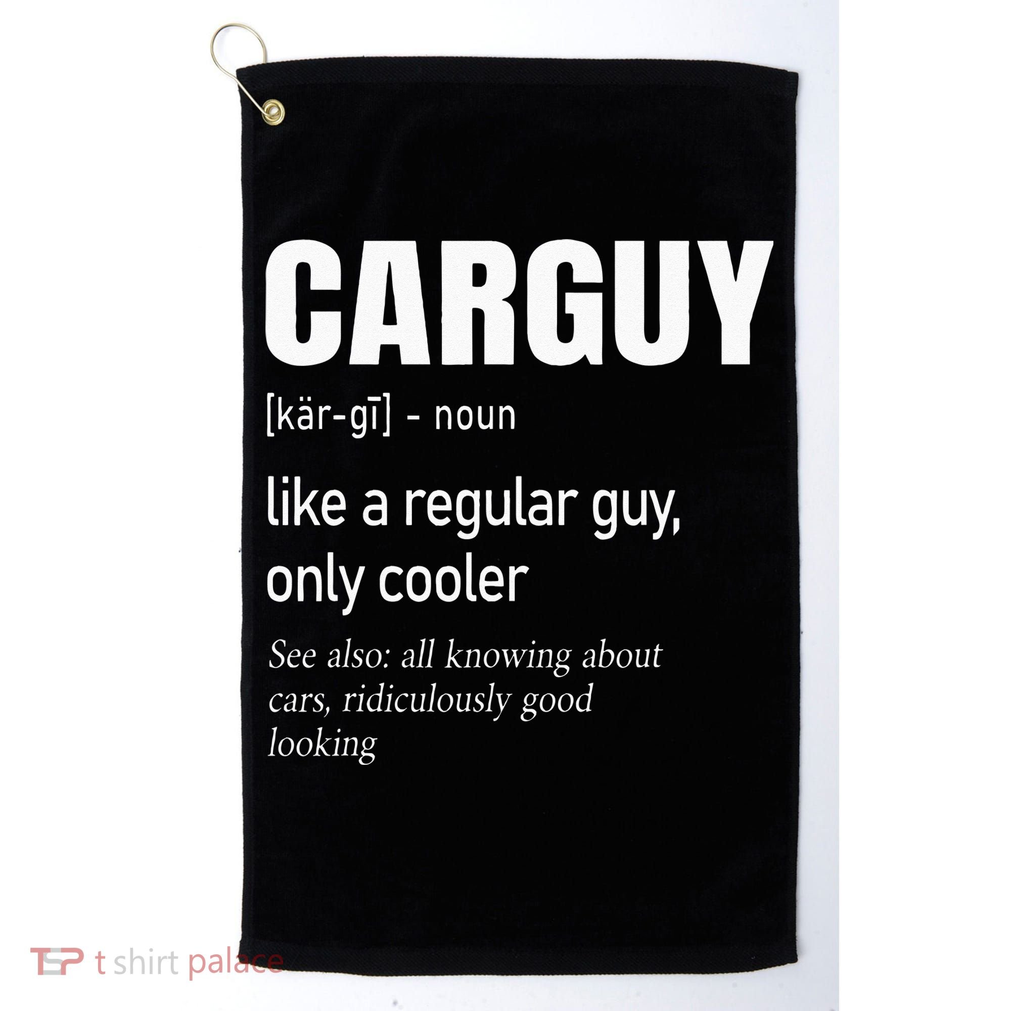 Car Guy Definition Mechanic & Auto Racing Golf Towel