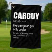 Car Guy Definition Mechanic & Auto Racing Golf Towel thumb 1