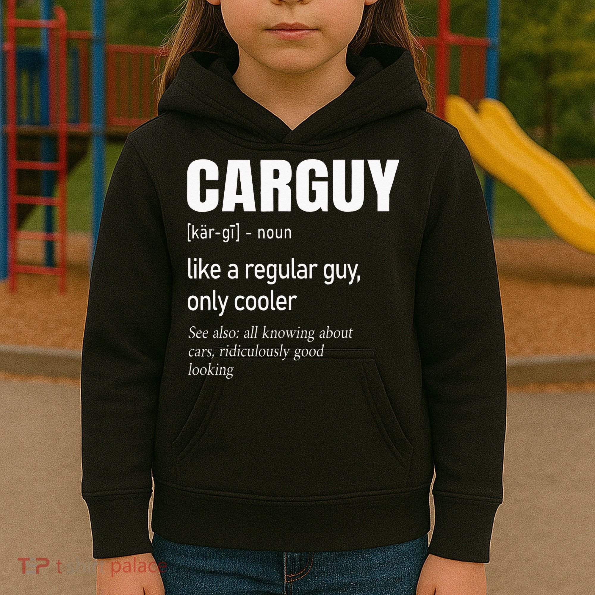 Car Guy Definition Mechanic & Auto Racing Kids Hoodie