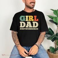Cool Girl Dad For Father Super Proud Dad Outnumbered Dad Comfort Colors T-Shirt thumb 3
