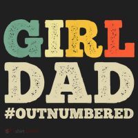 Cool Girl Dad For Father Super Proud Dad Outnumbered Dad Comfort Colors Heavyweight Long Sleeve T-Shirt thumb 2