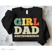 Cool Girl Dad For Father Super Proud Dad Outnumbered Dad Sweatshirt thumb 2