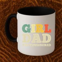 Cool Girl Dad For Father Super Proud Dad Outnumbered Dad Coffee Mug thumb 2
