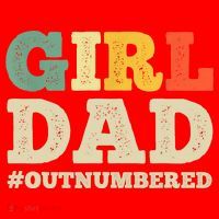 Cool Girl Dad For Father Super Proud Dad Outnumbered Dad Santa Hat thumb 1
