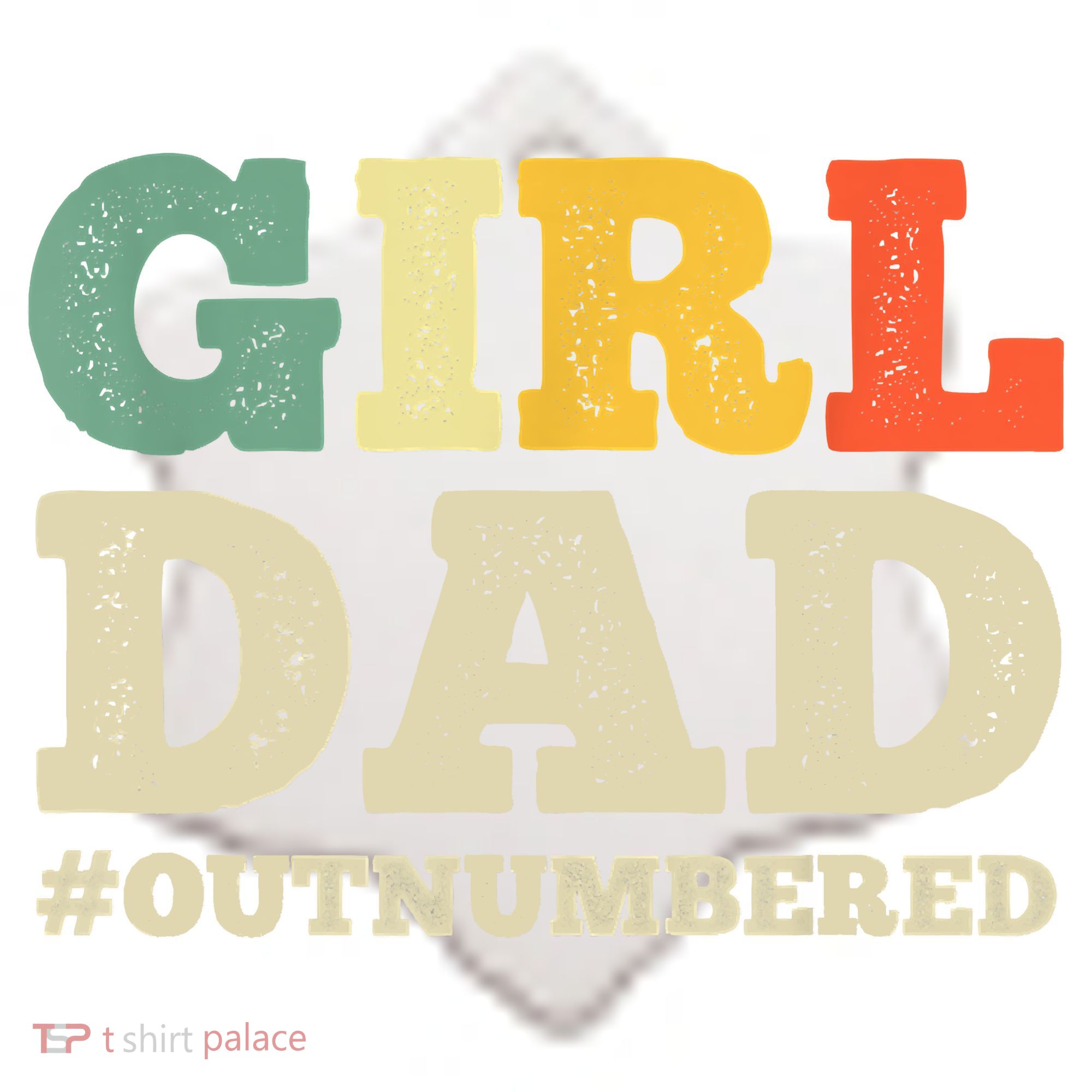 Cool Girl Dad For Father Super Proud Dad Outnumbered Dad Ceramic Ornament
