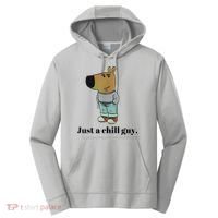 Chill Guy Dog Meme Funny Chill Guy Meme Performance Fleece Hoodie thumb 0