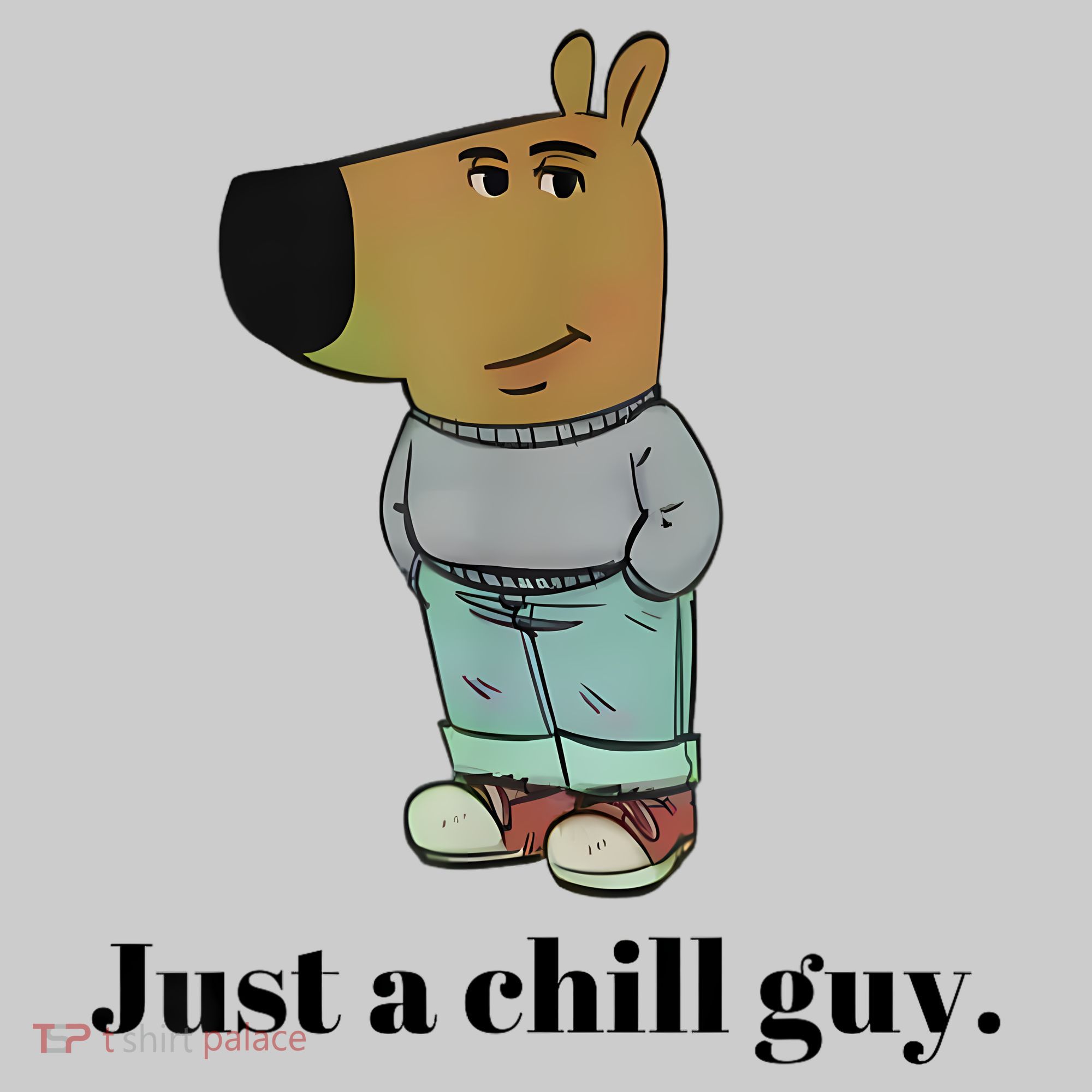 Chill Guy Dog Meme Funny Chill Guy Meme Performance Fleece Hoodie