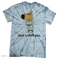 Chill Guy Dog Meme Funny Chill Guy Meme Tie-Dye T-Shirt thumb 0