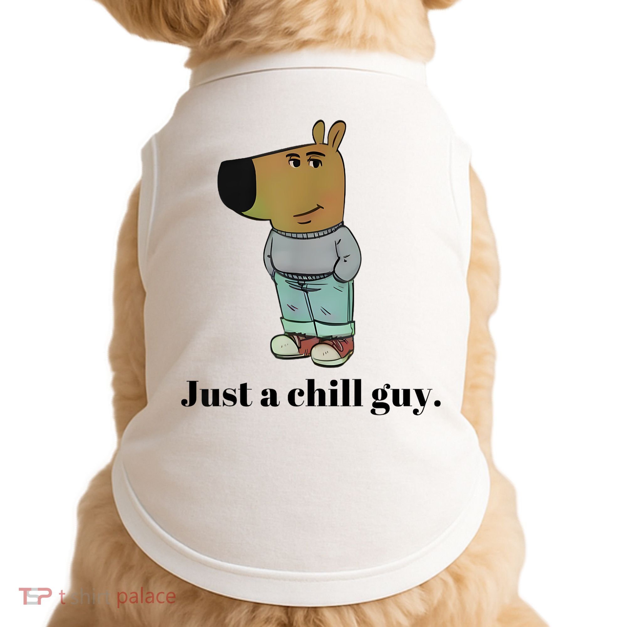 Chill Guy Dog Meme Funny Chill Guy Meme Doggie Tank