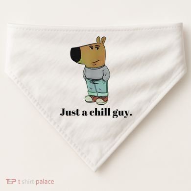 Chill Guy Dog Meme Funny Chill Guy Meme USA-Made Doggie Bandana