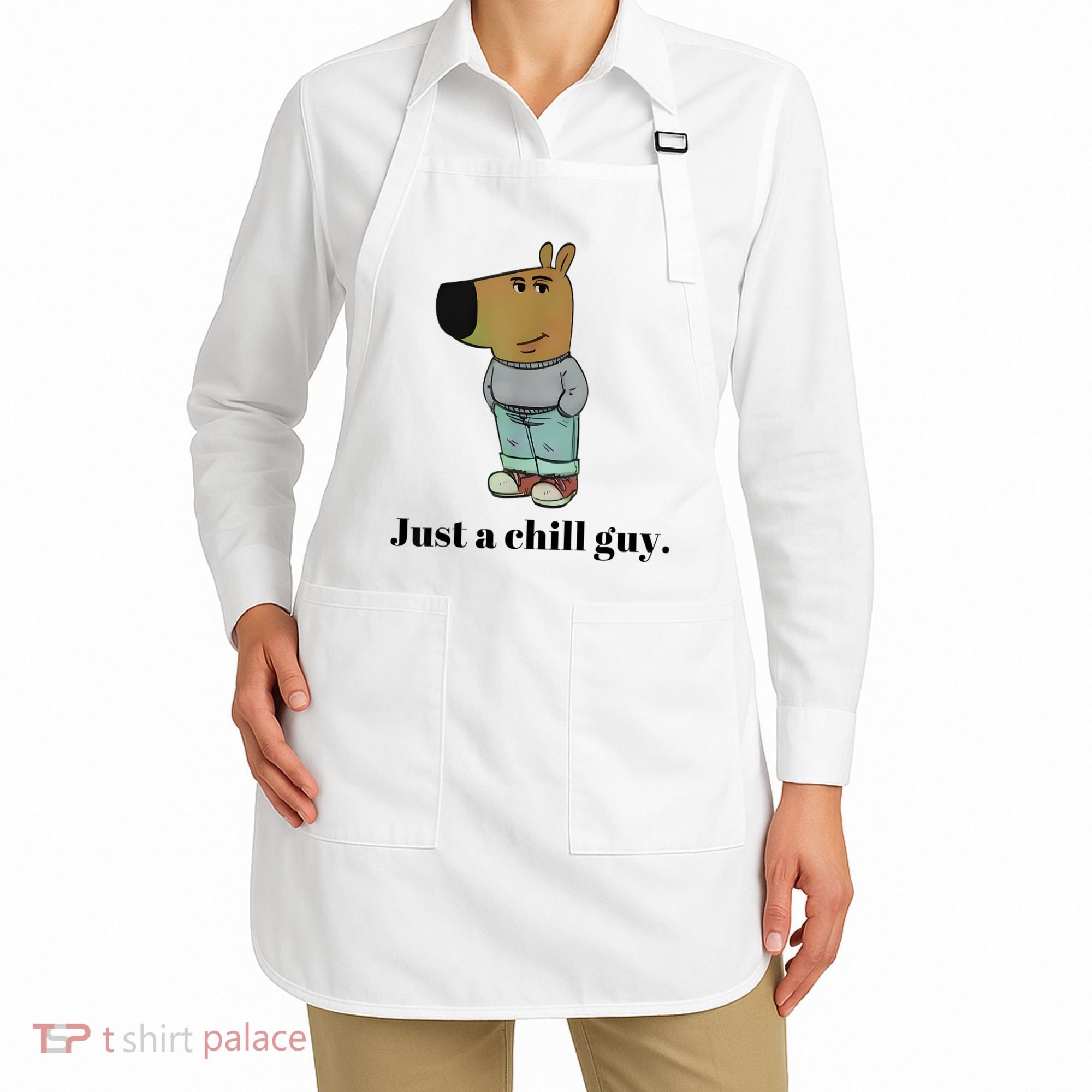 Chill Guy Dog Meme Funny Chill Guy Meme Apron