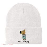 Chill Guy Dog Meme Funny Chill Guy Meme Beanie thumb 0