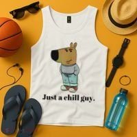 Chill Guy Dog Meme Funny Chill Guy Meme Tank Top thumb 4