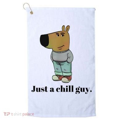Chill Guy Dog Meme Funny Chill Guy Meme Golf Towel