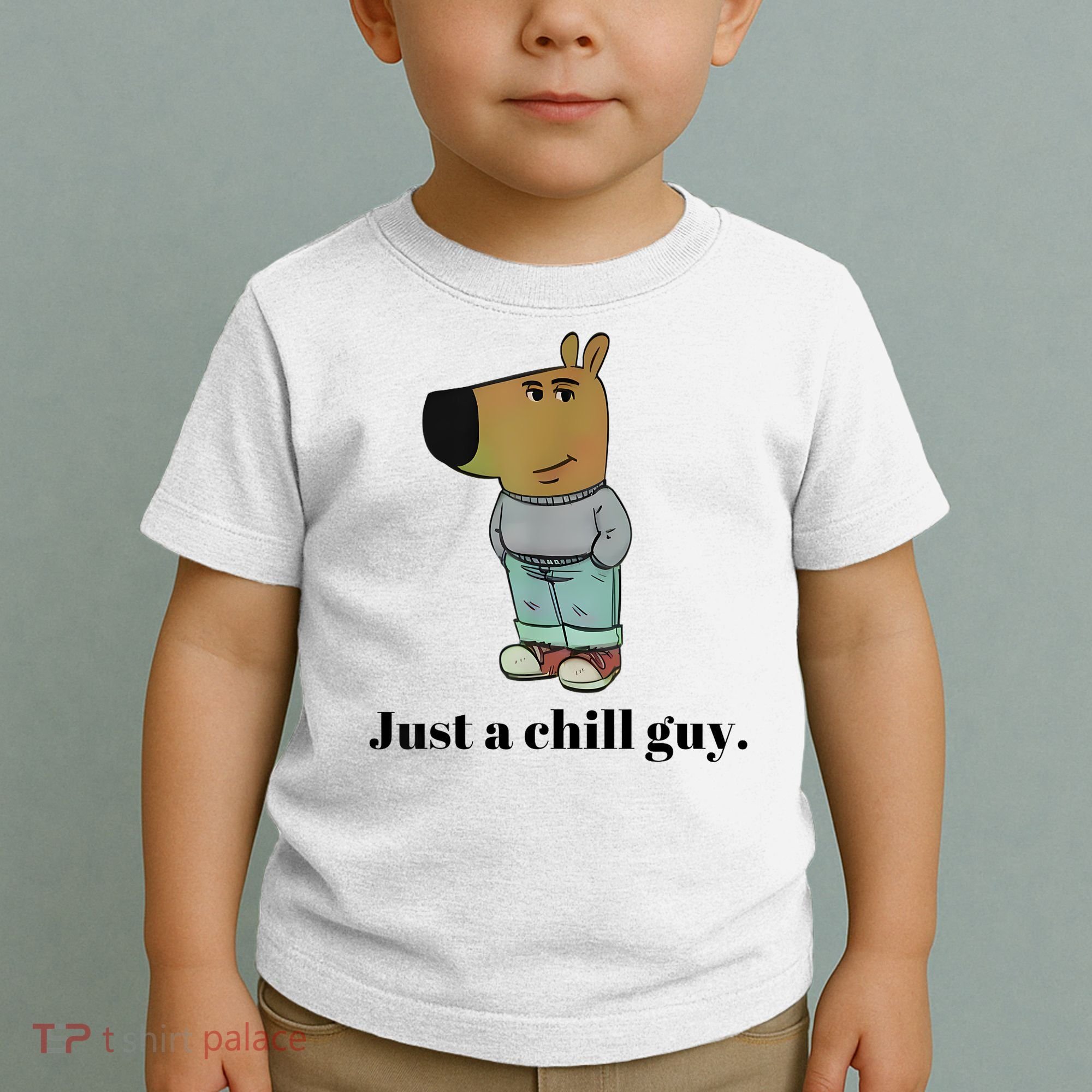 Chill Guy Dog Meme Funny Chill Guy Meme Toddler T-Shirt