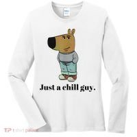 Chill Guy Dog Meme Funny Chill Guy Meme Women's Long Sleeve Shirt thumb 0