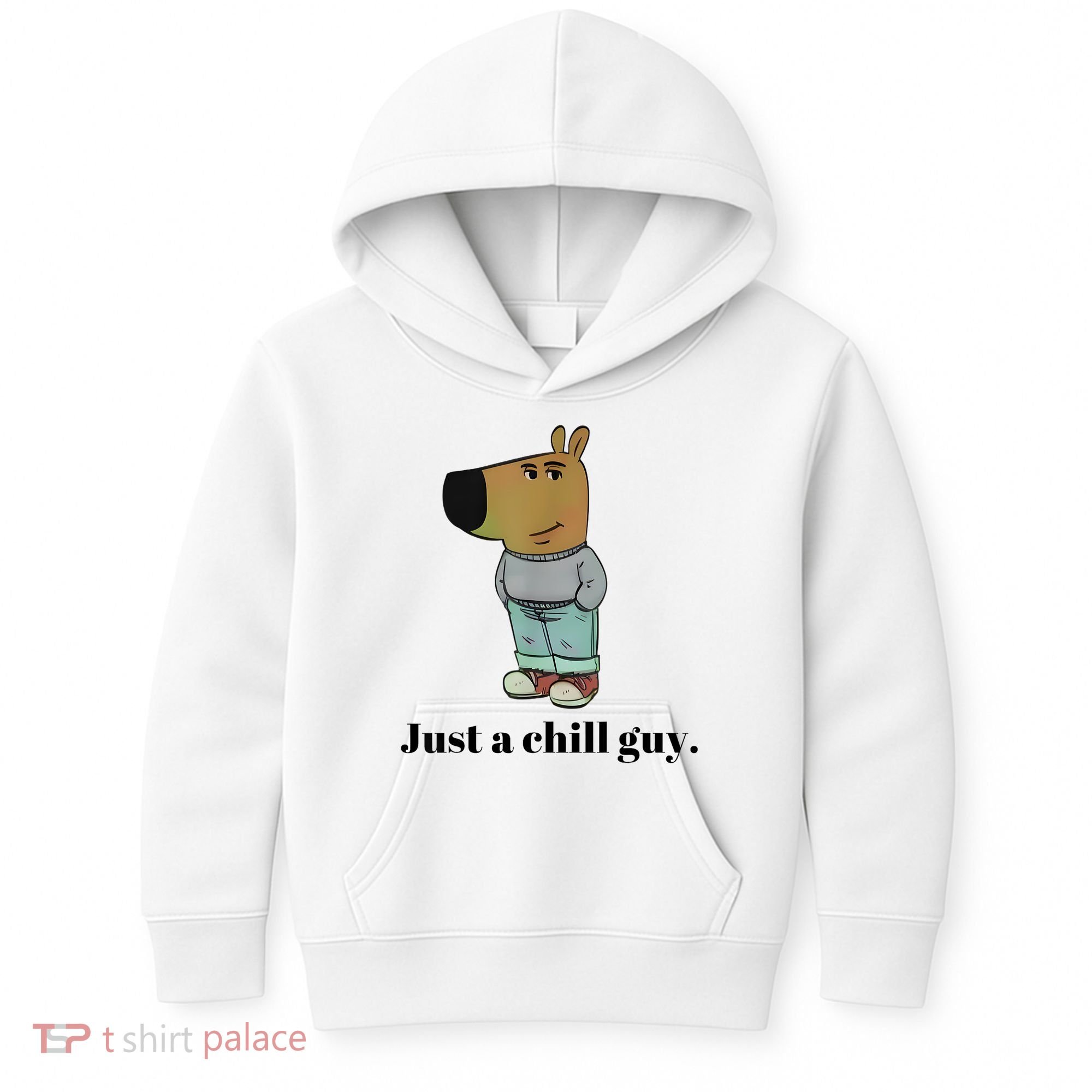 Chill Guy Dog Meme Funny Chill Guy Meme Kids Hoodie