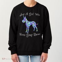 Cute Great Dane Dog Lover Inspired Sayings Funny Gift Gift Women's Sweatshirt thumb 0