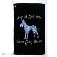 Cute Great Dane Dog Lover Inspired Sayings Funny Gift Gift Golf Towel thumb 0