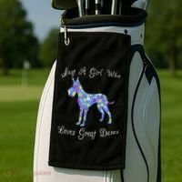Cute Great Dane Dog Lover Inspired Sayings Funny Gift Gift Golf Towel thumb 2