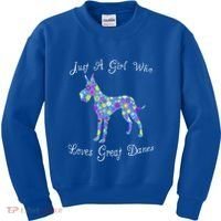Cute Great Dane Dog Lover Inspired Sayings Funny Gift Gift Kids Sweatshirt thumb 0