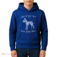 Cute Great Dane Dog Lover Inspired Sayings Funny Gift Gift Kids Hoodie thumb 4
