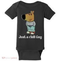 Chill Guy Dog Funny Chill Guy Meme Baby Bodysuit thumb 0